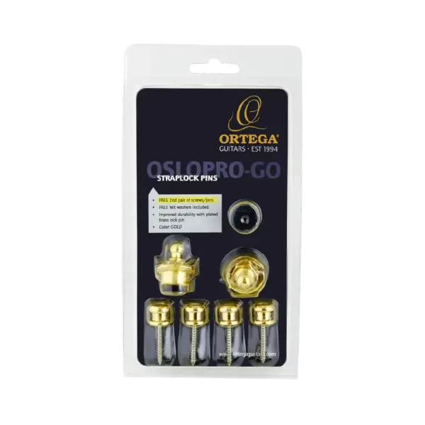 Крепление гитарного ремня Ortega OSLOPRO-GO Gold (пара)