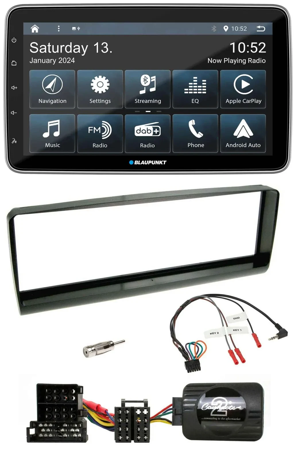 Blaupunkt USB DAB SD Lenkrad Bluetooth Autoradio für Alfa Romeo 156 00-01 schwar