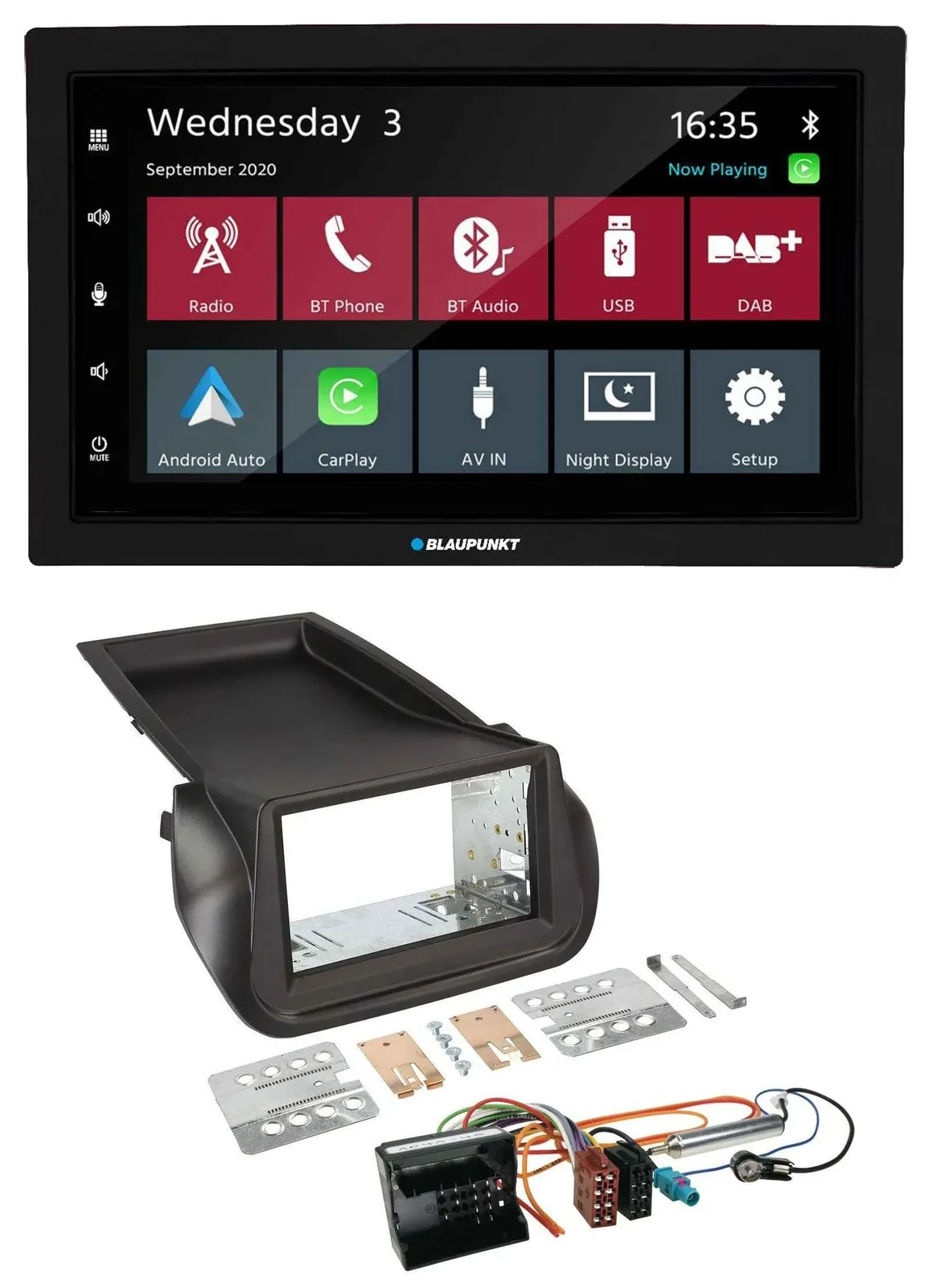 Автомагнитола Blaupunkt 2DIN, DAB, Bluetooth, USB, MP3 для Citroen Nemo/Peugeot Bipper