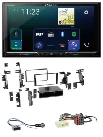 Pioneer MP3 Bluetooth USB 2DIN DAB Autoradio für Nissan Versa Tiida C11 2007-201