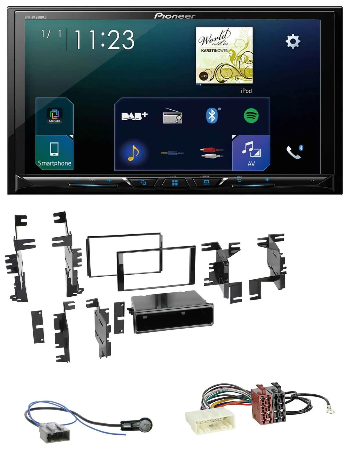 Pioneer MP3 Bluetooth USB 2DIN DAB Autoradio für Nissan Versa Tiida C11 2007-201