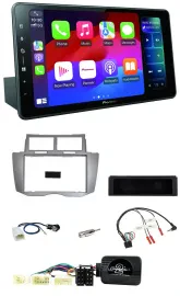 Автомагнитола Pioneer Bluetooth DAB USB для Toyota Yaris 2007–2011, серебристая, с поддержкой управления на руле