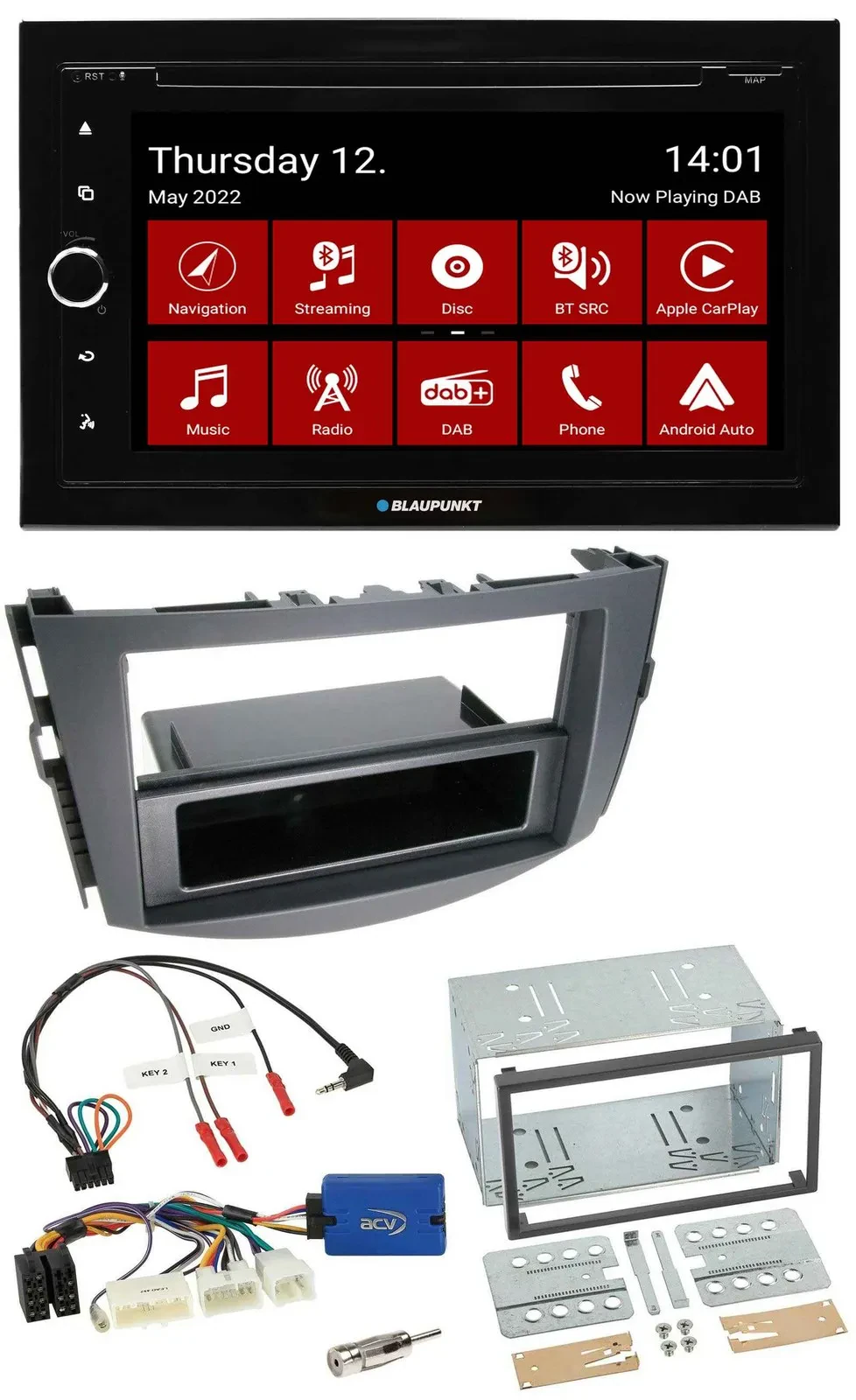 Автомагнитола для Toyota RAV4 Blaupunkt 2DIN DVD Bluetooth DAB USB