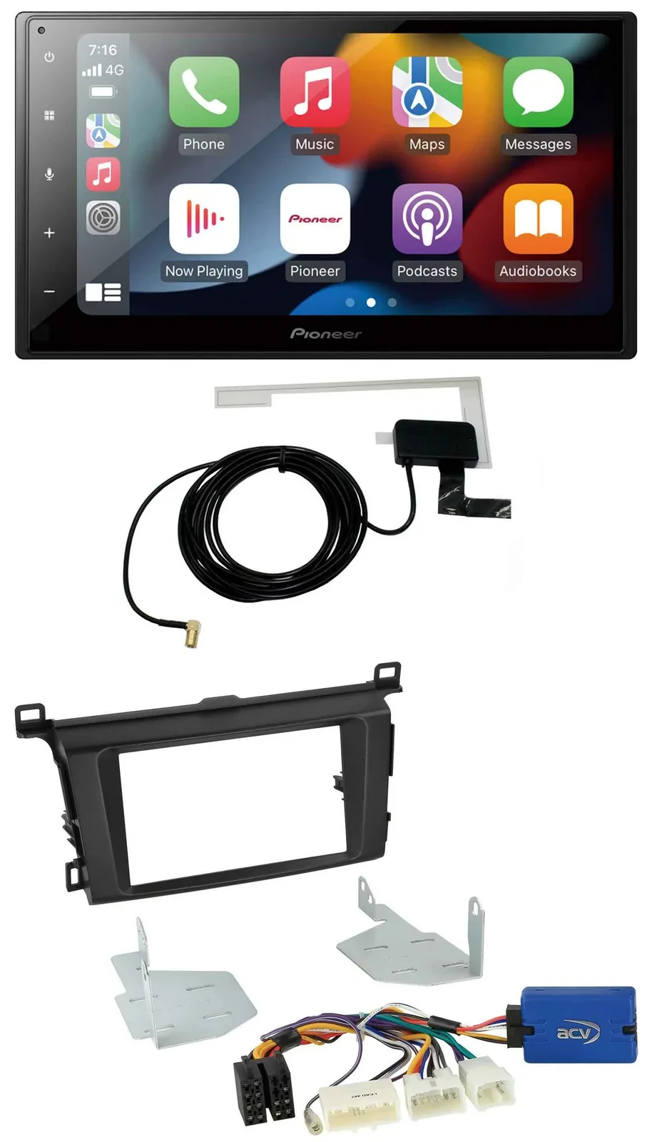 Автомагнитола для Toyota RAV4 (с 2013) Pioneer 2DIN MP3 USB Bluetooth DAB