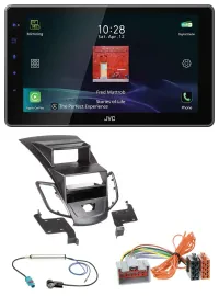 JVC DAB MP3 Bluetooth USB Autoradio für Ford Fiesta 08-10 Display schwarz
