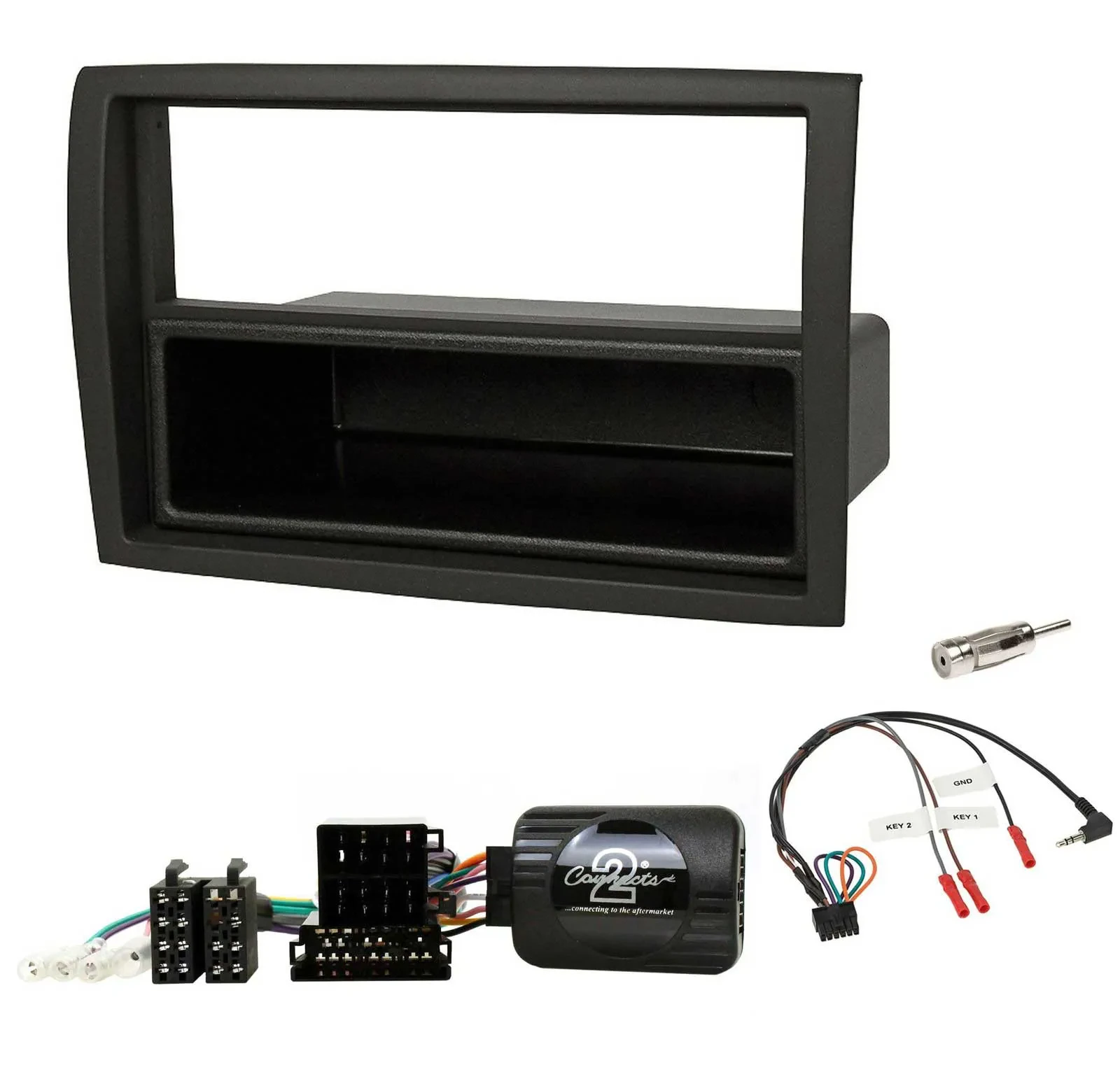 Einbauset Lenkradadapter DIN Autoradio für Fiat Ducato 2012-15 schwarz