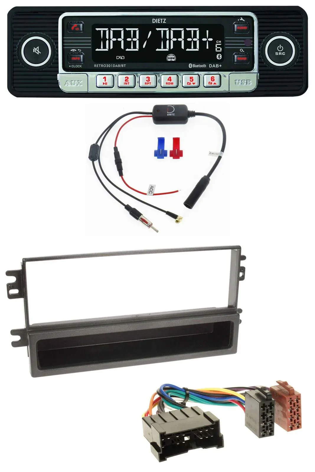 Dietz MP3 DAB Bluetooth USB Autoradio für Kia Carnival 01-06 Carens ab 03