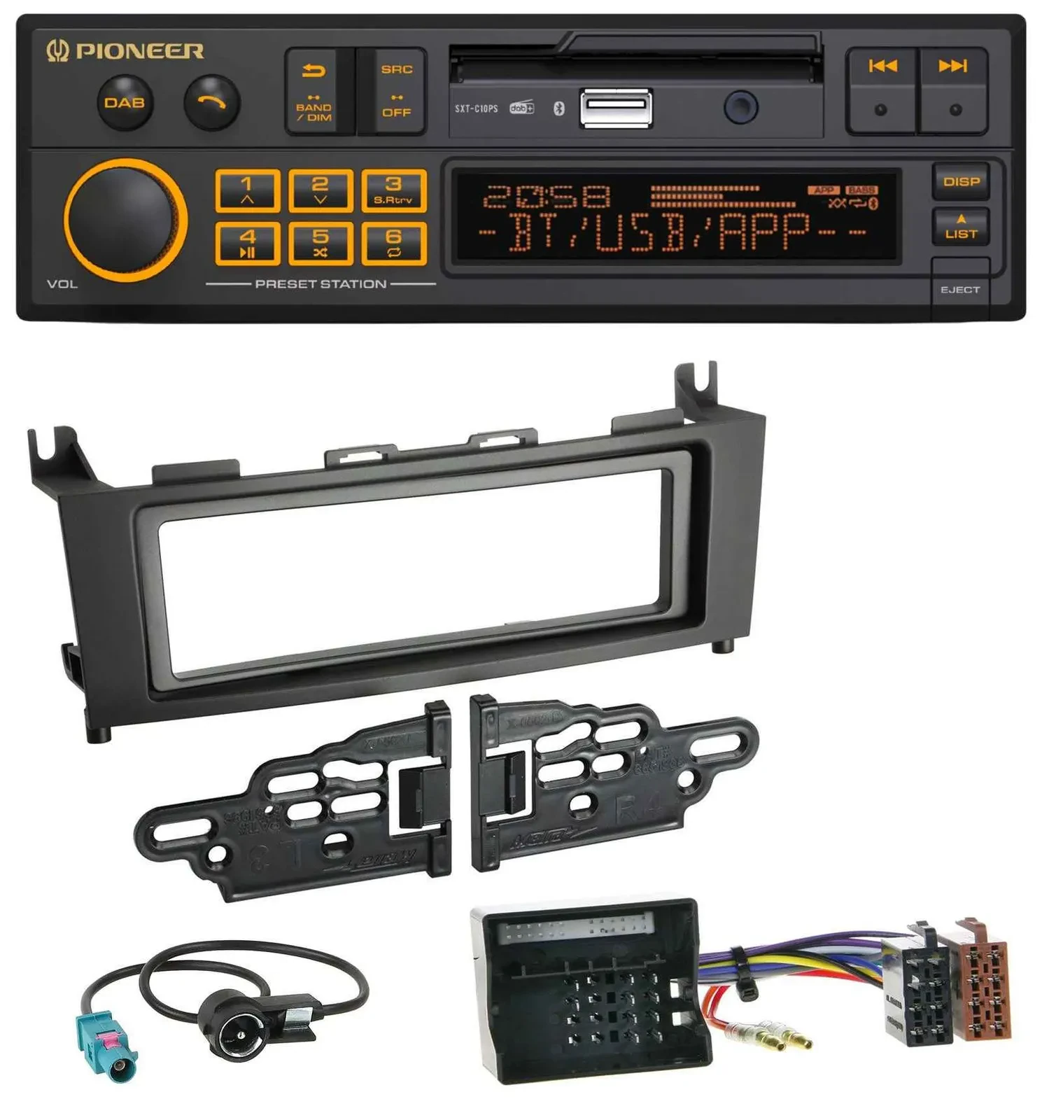 Pioneer DAB MP3 USB Bluetooth Autoradio für Mercedes GLK (2008-2012)