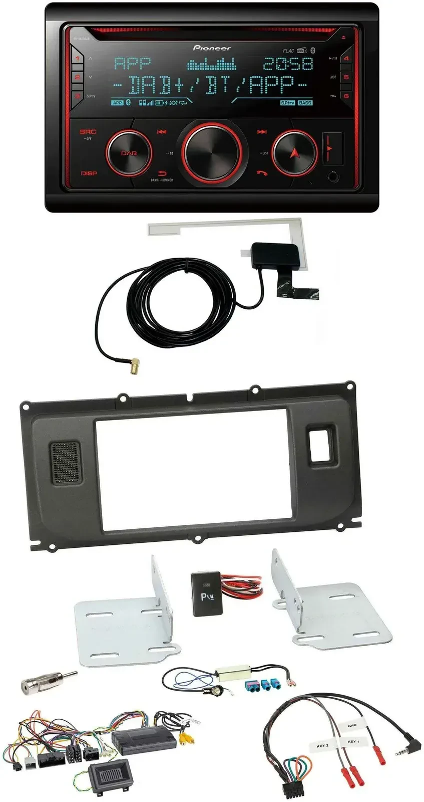 Автомагнитола для Land Rover Evoque Pioneer 2DIN DAB USB CD Bluetooth