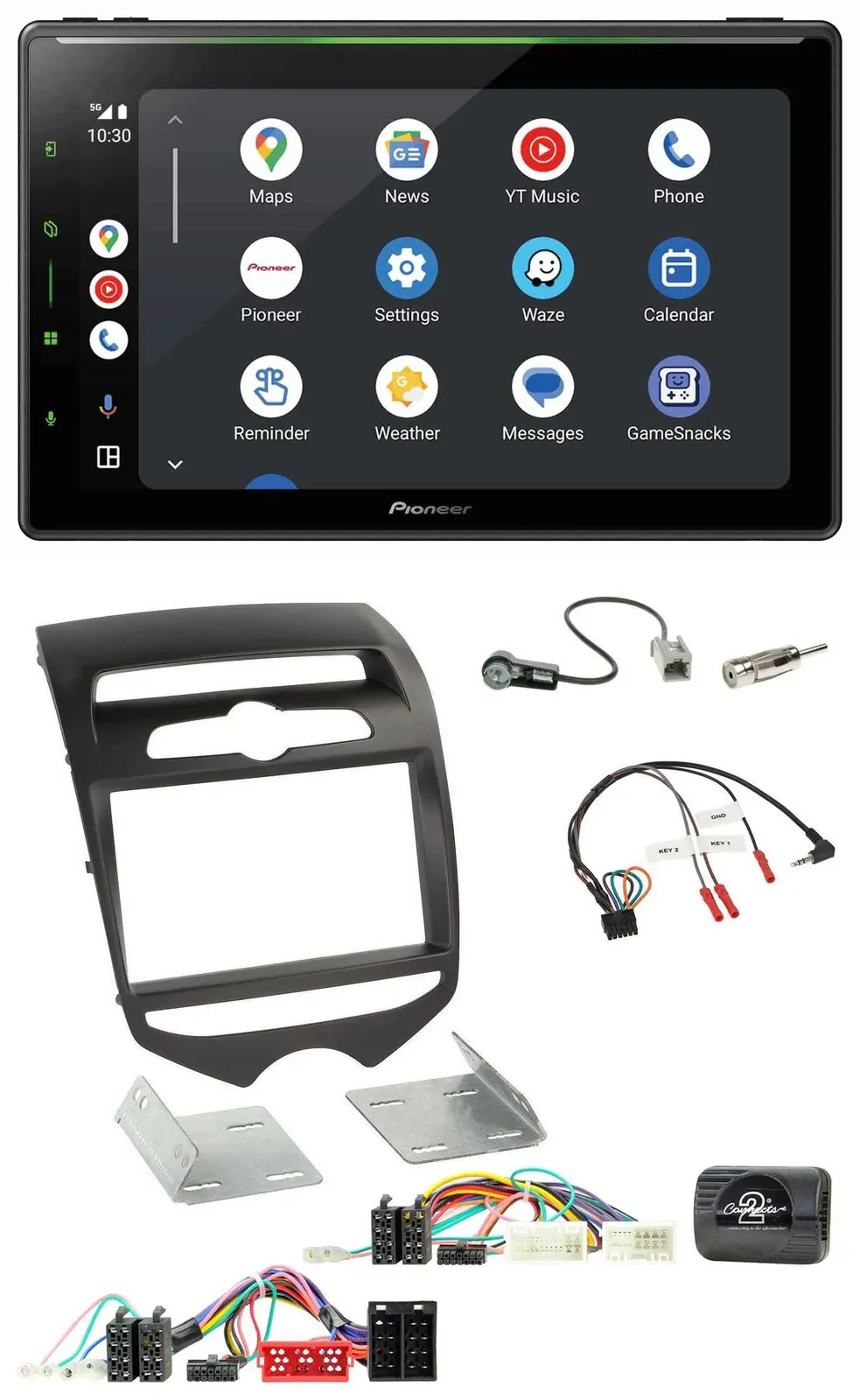 Pioneer 2DIN Lenkrad USB Bluetooth DAB Autoradio für Hyundai ix20 ab 2010 man. K