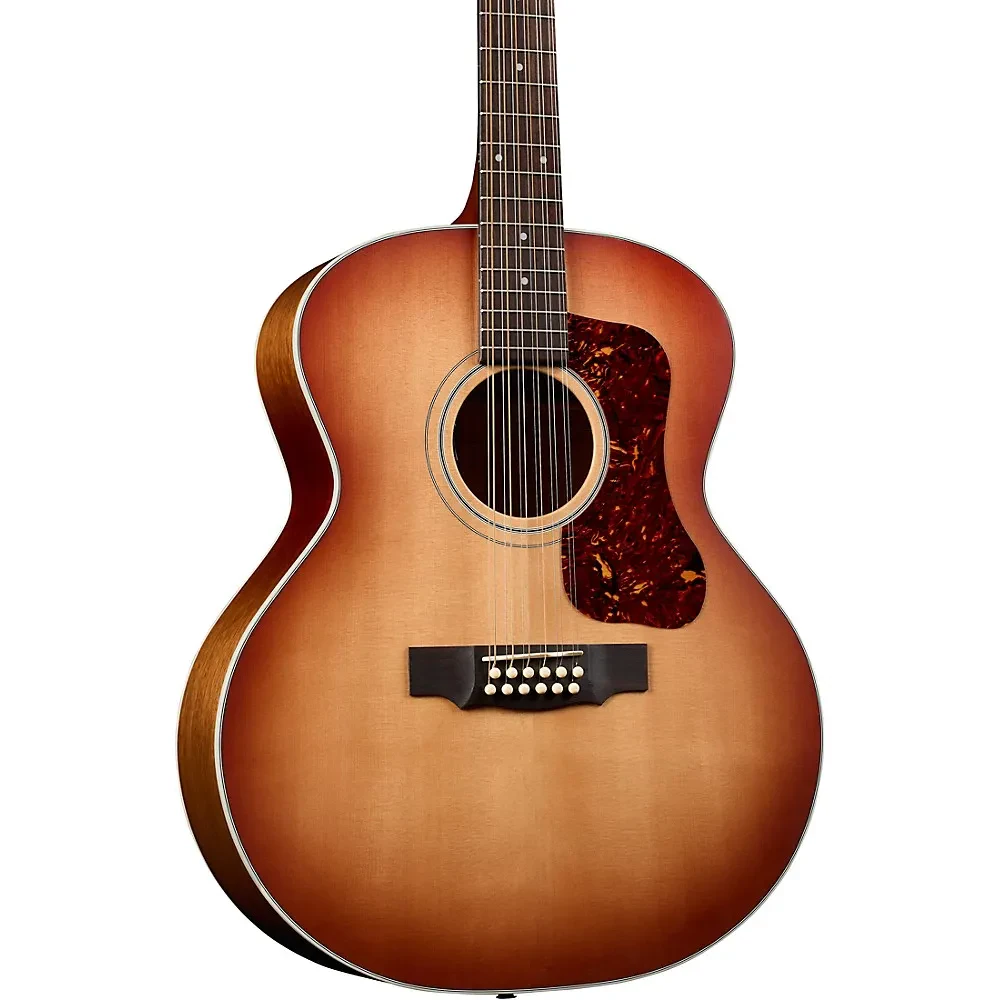 Электроакустическая гитара Guild F-412E Standard, 12-струнная, Jumbo, Pacific Sunset Burst, с кейсом