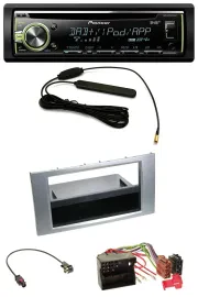Автомагнитола Pioneer для Ford Kuga/Fusion/Transit (2005–2012) MP3 USB CD DAB AUX, серебристая