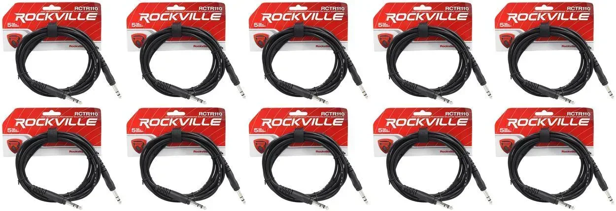 Коммутационный кабель Rockville RCTR110B Black 3.05 м (10 штук)