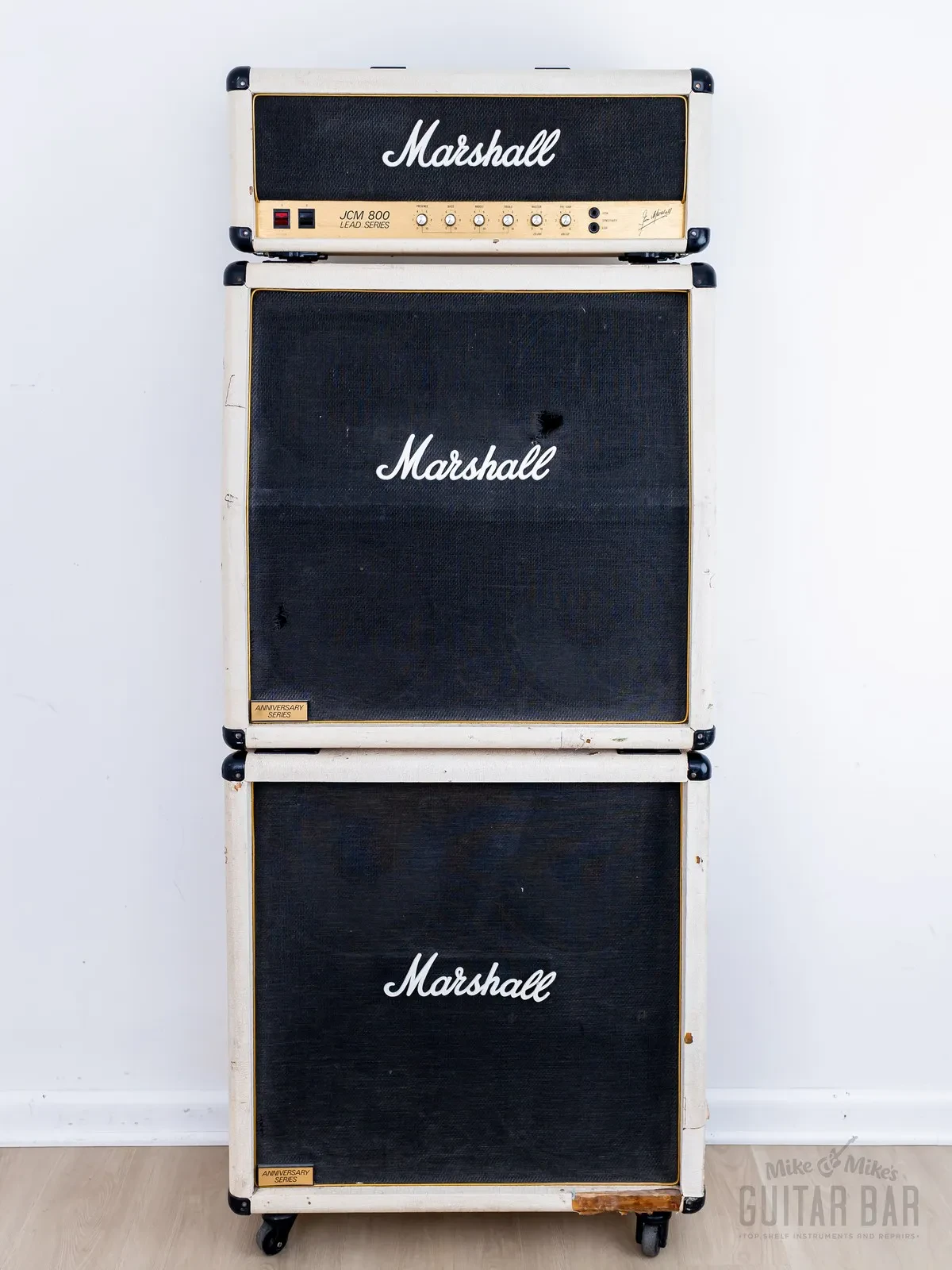 1983 Marshall JCM 800 Mk II Master Model 2203 Vintage Tube Amp Full Stack White