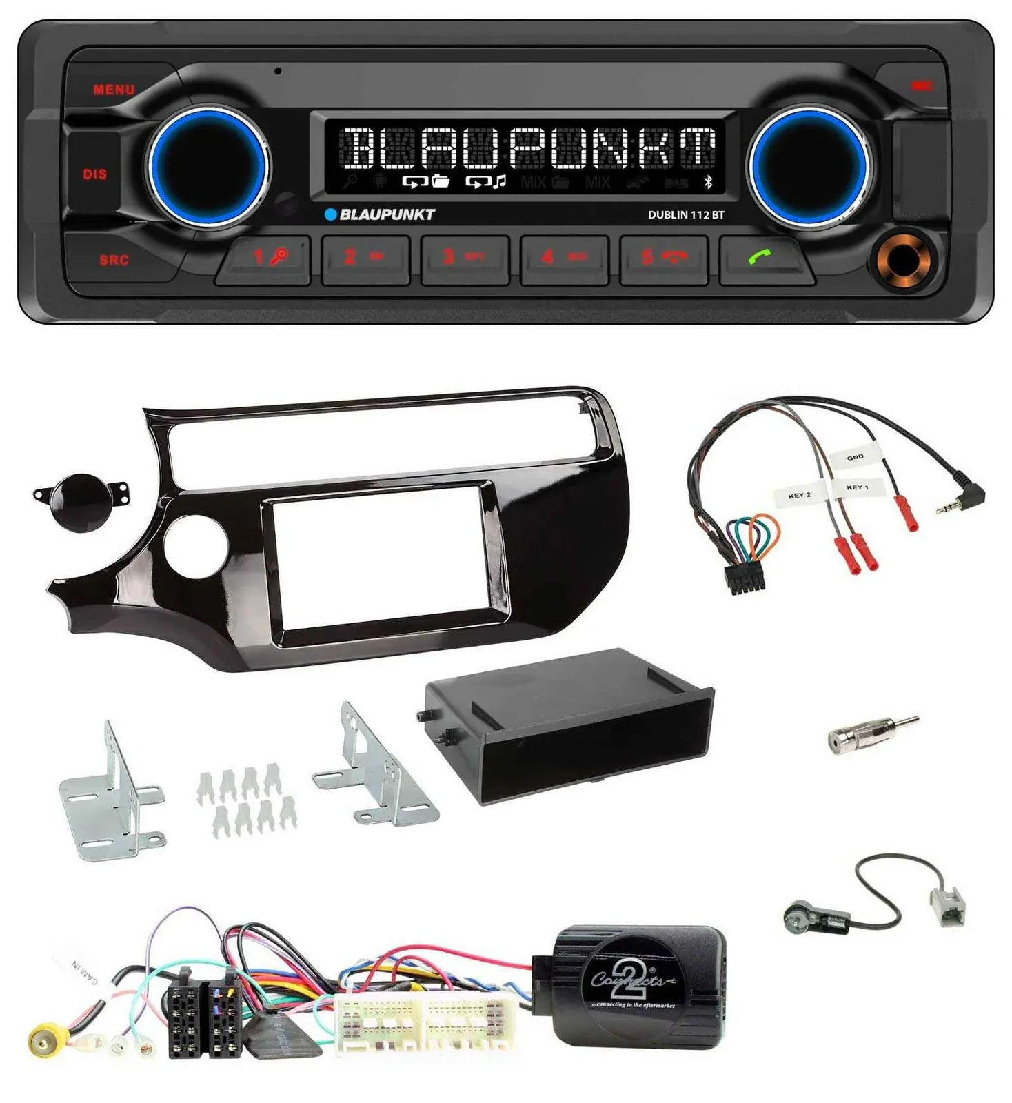 Blaupunkt MP3 Bluetooth USB Lenkrad Autoradio für Kia Rio UB Facelift 2017-2023