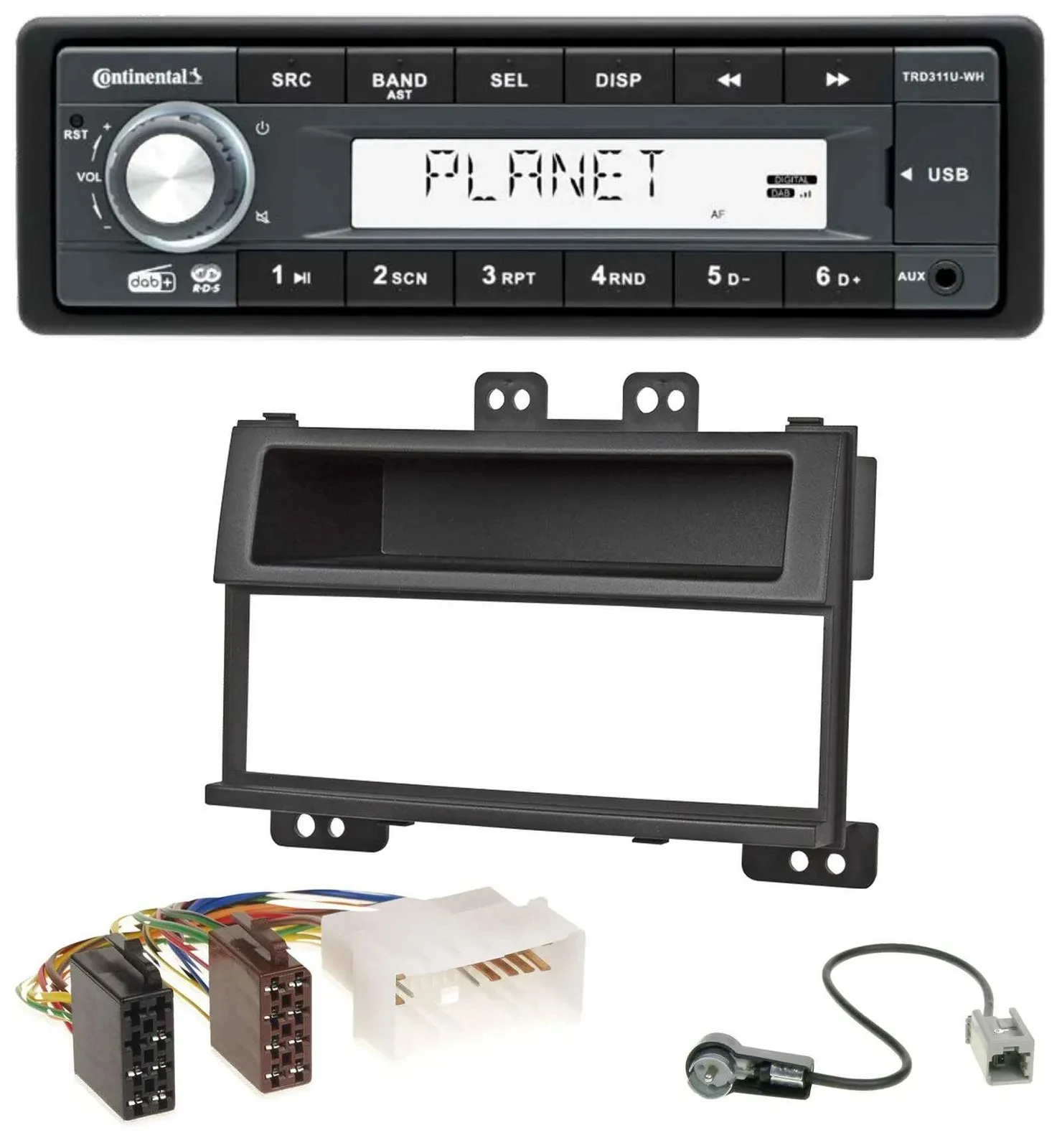 Continental MP3 AUX USB DAB 1DIN Autoradio für Hyundai i20 (2008-2011)
