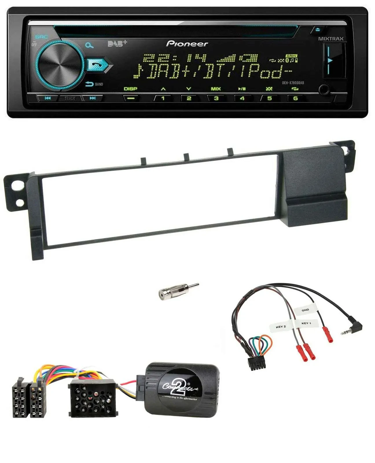 Pioneer DAB Lenkrad CD USB Bluetooth Autoradio für BMW 3er E46 (98-07)