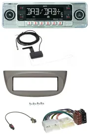 Dietz Bluetooth USB MP3 DAB Autoradio für Renault Twingo ab 2012 beige-grau