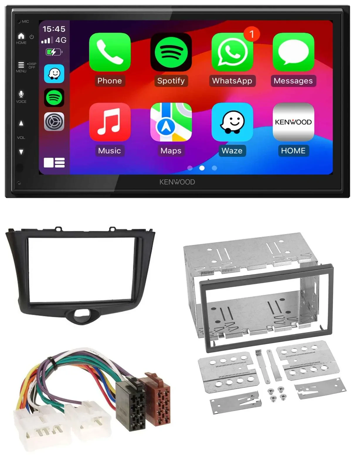 Автомагнитола для Toyota Yaris (2003–2005) Kenwood 2DIN, DAB, Bluetooth, USB, MP3