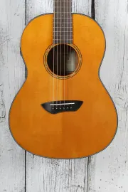 Б/У Электроакустическая гитара Yamaha CSF-TA Parlor, массив ситхинской ели/махагон, мензура 23.63", Vintage Natural, с жестким чехлом