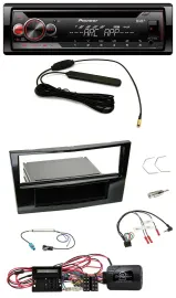 Автомагнитола Pioneer CD, USB, DAB, MP3 для Opel Corsa D (2009–2014), черный глянец, поддержка кнопок на руле