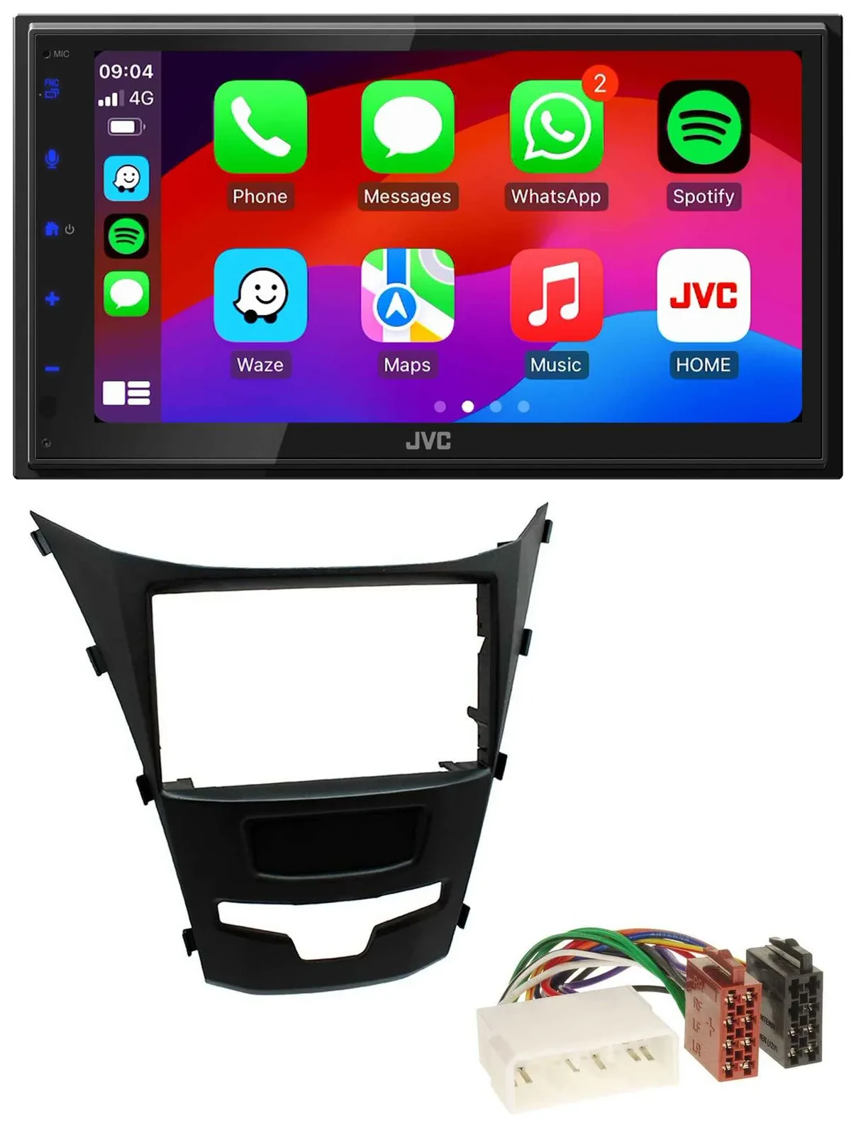 JVC Bluetooth 2DIN MP3 DAB USB Autoradio für SSangYong Korando ab 2013