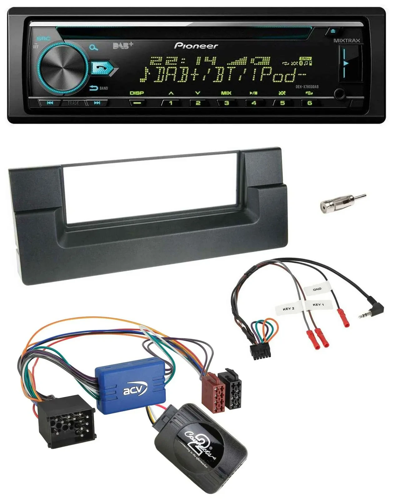 Pioneer DAB Lenkrad CD USB Bluetooth Autoradio für BMW 5er E39 1996-2004 Aktivsy