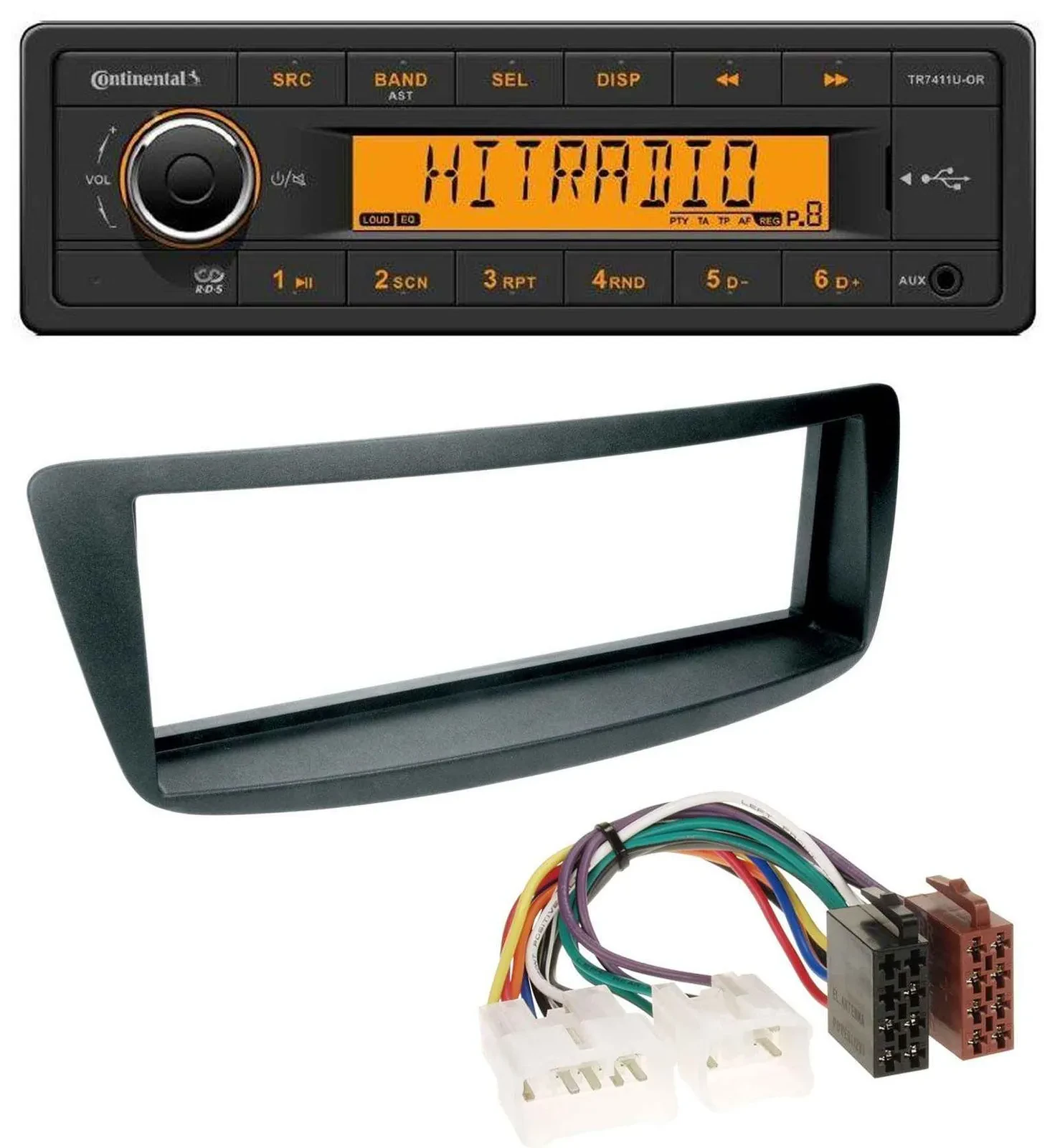 Continental 1DIN USB AUX MP3 Autoradio für Toyota Aygo (AB1, 05-14)