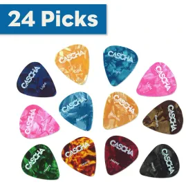 CASCHA HH 2191 Celluloid Guitar Pick Set (24Stk.)