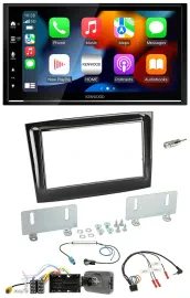 Kenwood DAB USB Bluetooth 2DIN Lenkrad Autoradio für Fiat Doblo ab 15 piano schw