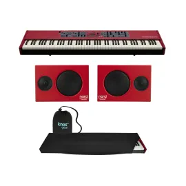 Nord Piano 6 Portable Piano with 88-Key and Hammer Action Keybed (Red) Bundle