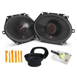 JBL Stage3 8627 60W 6x8" Coaxial Speakers w/ NVX Complete Speaker Install Kit
