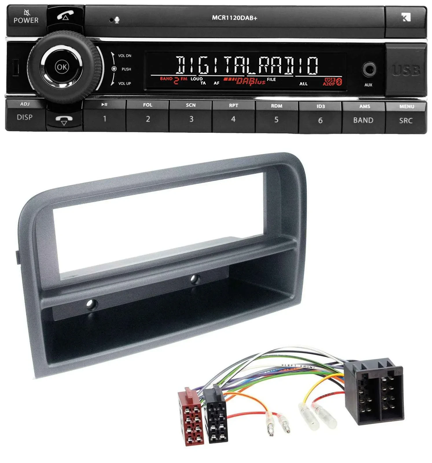 Kienzle Bluetooth MP3 USB DAB Autoradio für Fiat Croma (ab 2005)