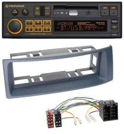 Pioneer DAB MP3 USB Bluetooth Autoradio für Renault Scenic Megane bis 03 grau