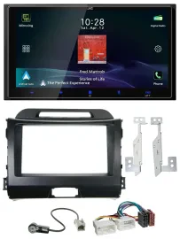 JVC USB Bluetooth 2DIN DAB MP3 Autoradio für Kia Sportage 3 10-15 SL schwarz