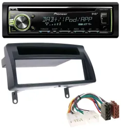 Pioneer DAB USB MP3 AUX CD Autoradio für Toyota Corolla E12 2003-2008 dunkelgrau