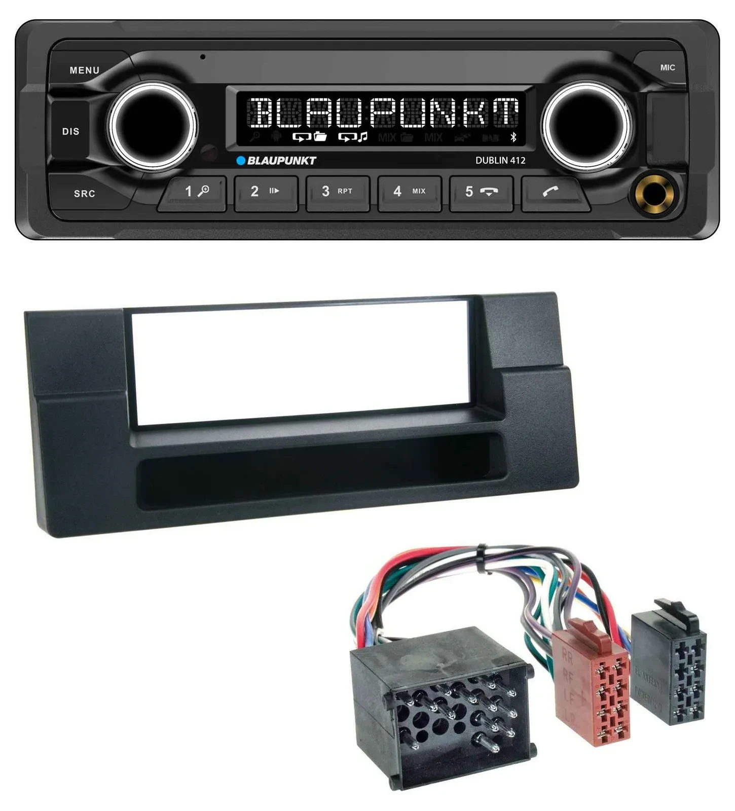 Автомагнитола для BMW X5 E53 и 5 Series E39 Blaupunkt Bluetooth, USB, AUX, MP3 (round pin)