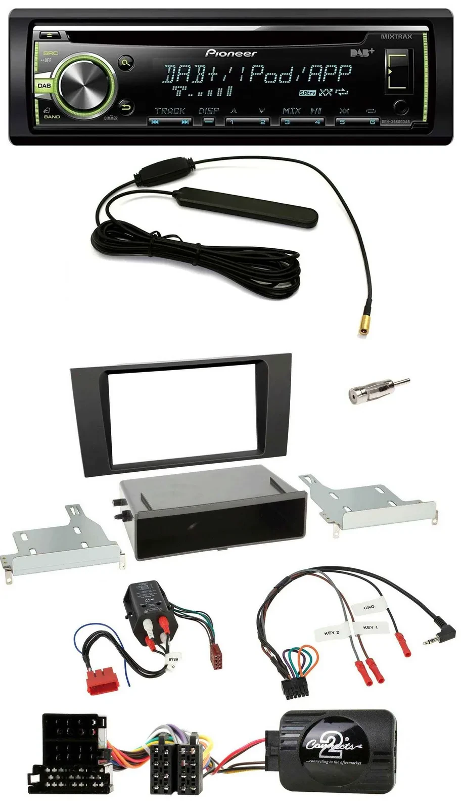 Pioneer MP3 USB CD DAB Lenkrad Autoradio für Audi A4 B5 1999-2001 BOSE Vollaktiv