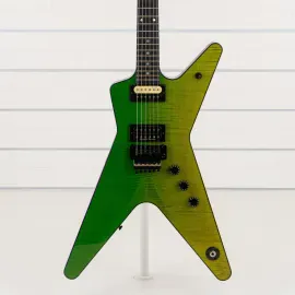 Dean Custom Shop USA ML Flame Top Floyd Electric Guitar, Trans Slime Fade