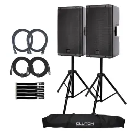 RCF ART 815-A 15" Portable 2-Way Active Powered DJ PA Loudspeakers w Stands