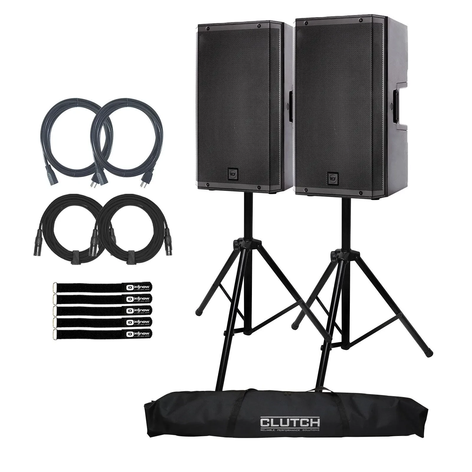 RCF ART 815-A 15" Portable 2-Way Active Powered DJ PA Loudspeakers w Stands