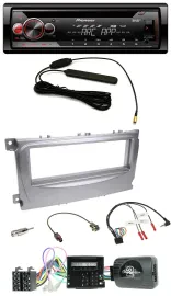 Pioneer CD USB Lenkrad DAB MP3 Autoradio für Ford S-Max Mondeo Can-Bus 07-14 sil