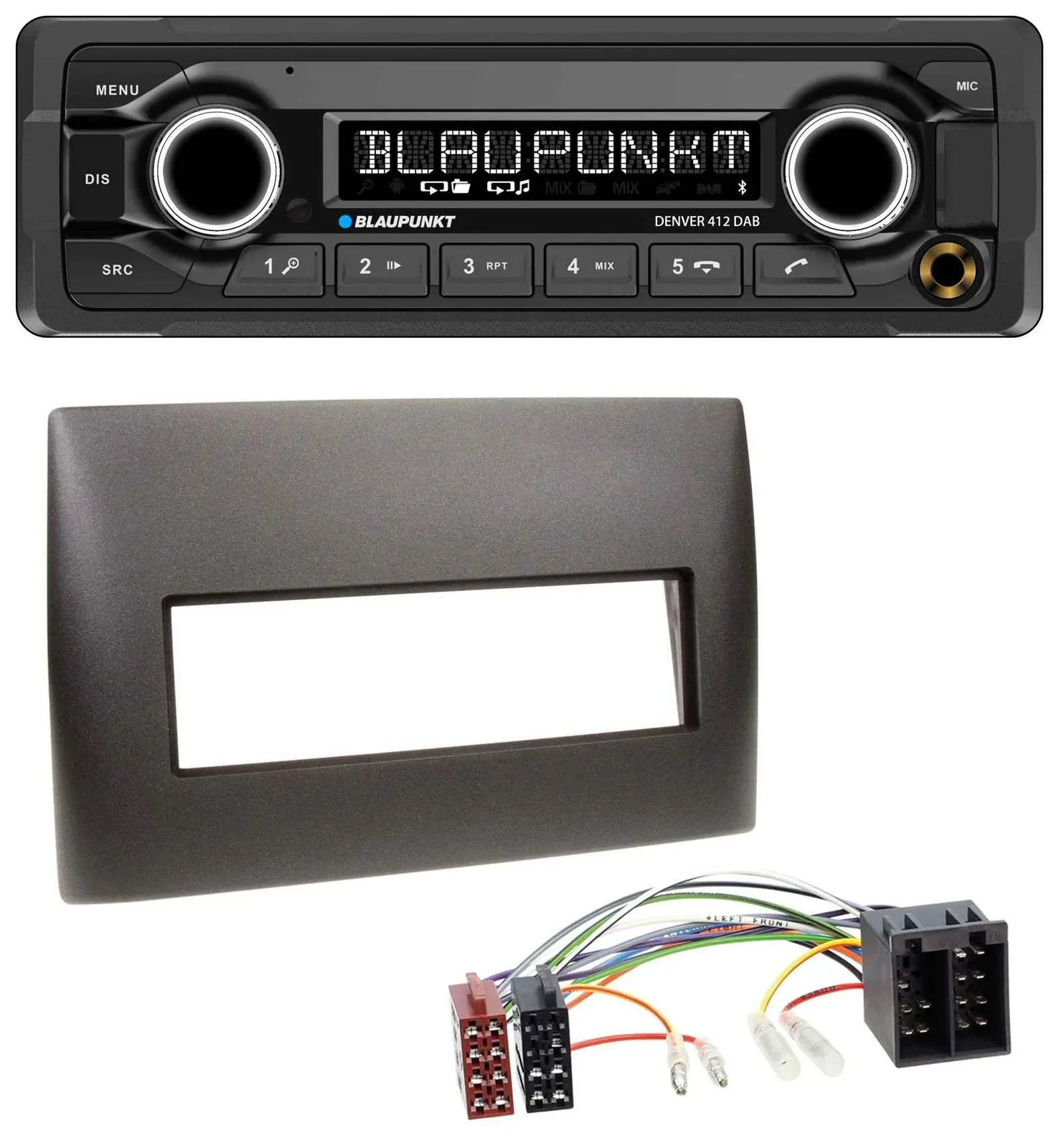 Blaupunkt Bluetooth DAB MP3 USB Autoradio für Fiat Stilo (192, 2001-2008)