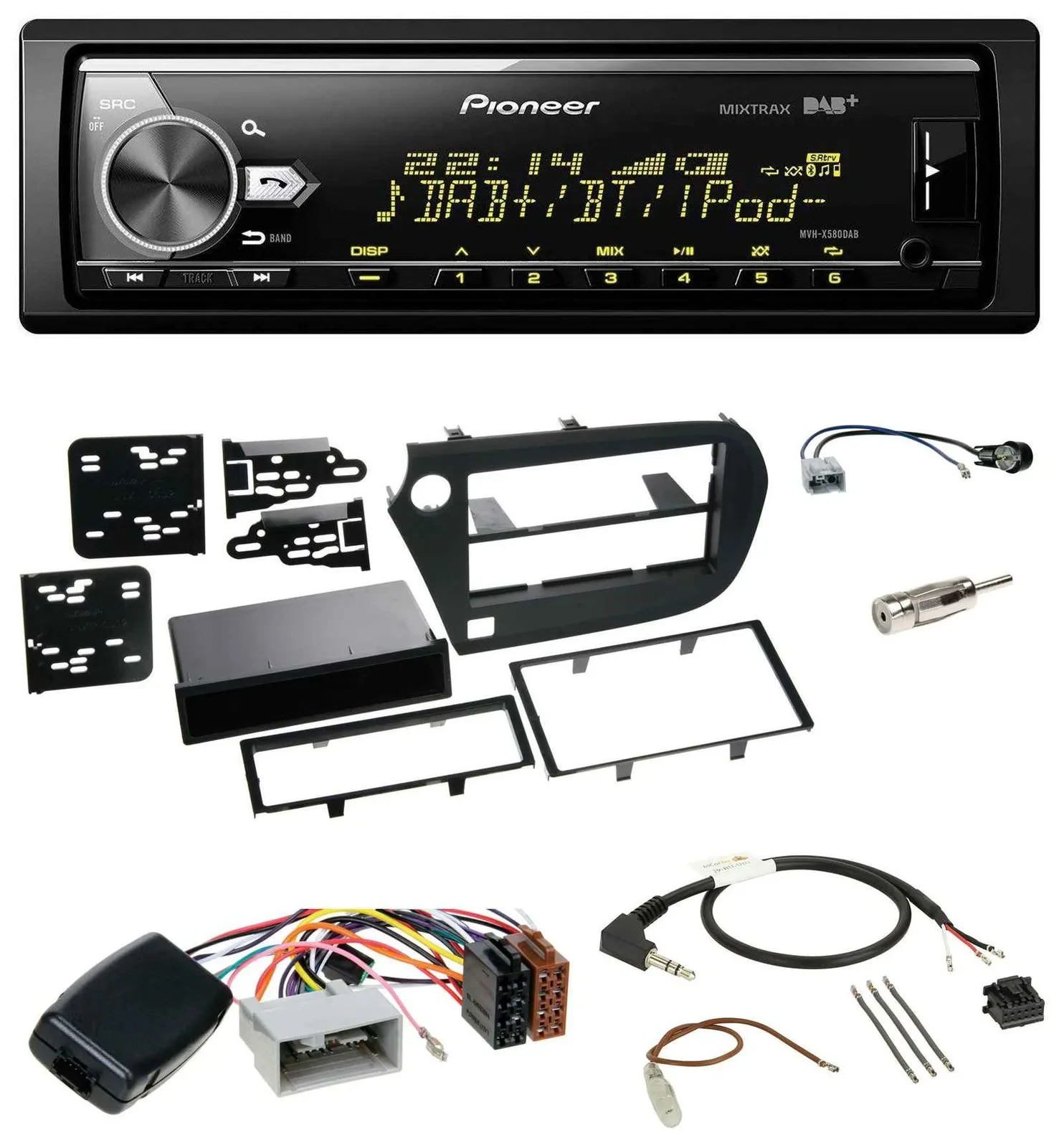 Pioneer Bluetooth USB DAB Lenkrad Autoradio für Honda Insight ZE2 2009-2013