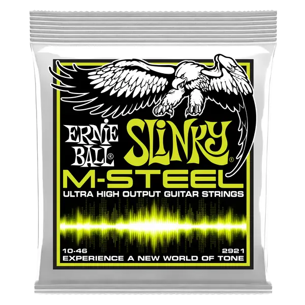 Струны для электрогитары Ernie Ball 2921 M-STEEL Regular Slinky 10-46