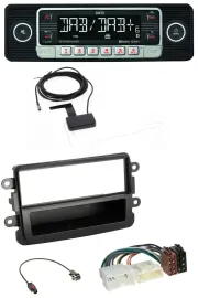 Автомагнитола Dietz DAB, Bluetooth, USB, MP3 для Dacia Lodgy, Duster, Dokker, Sandero, черный