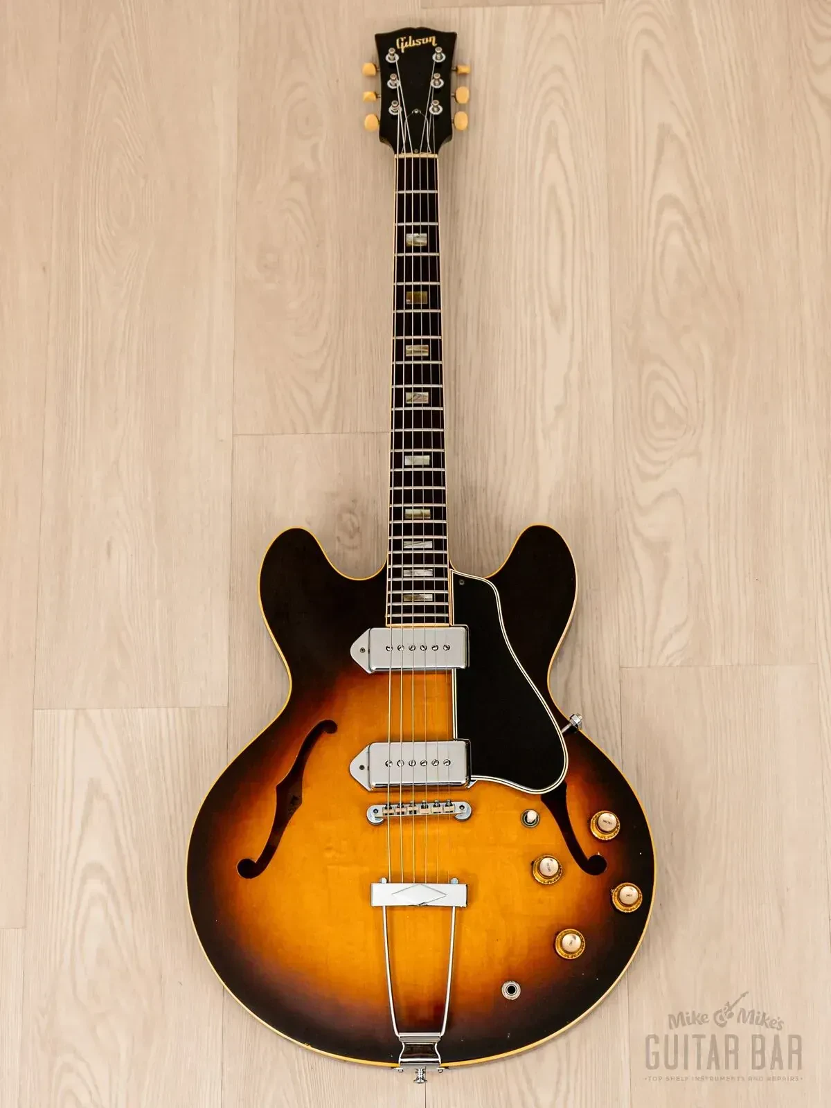 Электрогитара полуакустическая Gibson ES-330 TD Hollow P90 Sunburst w/case USA 1966