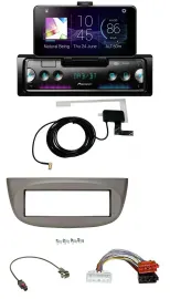 Автомагнитола для Renault Twingo (с 2015) Pioneer DAB, Bluetooth, MP3, USB, бежево-серая