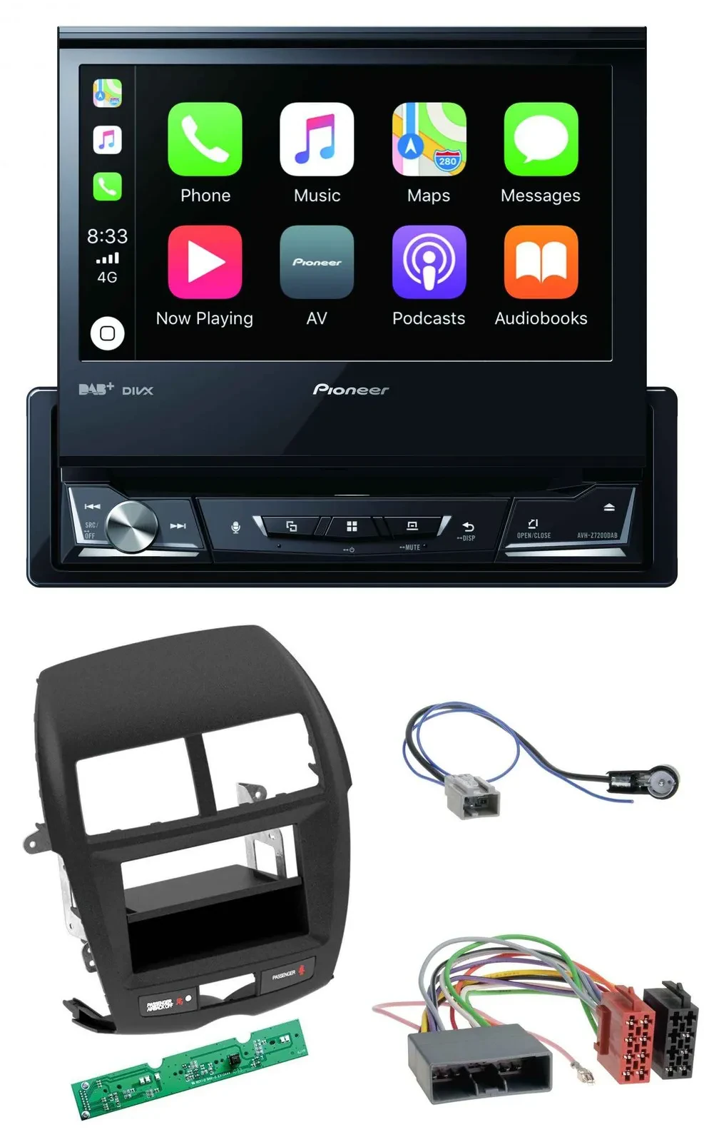 Pioneer DVD Bluetooth DAB USB MP3 Autoradio für Mitsubishi ASX (2010-2014)