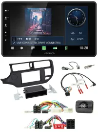 Kenwood Lenkrad Bluetooth USB DAB Autoradio für Kia Rio UB 2011-2015 schwarz